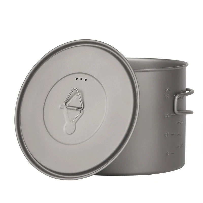 売る TOAKS 1300 ミリリットル調理器具チタンマグカップチタンポットキャンプ箸置き屋外ポットカバーと折りたたみハンドル