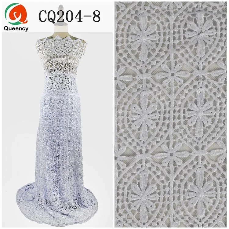 5 ярдов CQ204 модная Водорастворимая африканская кружевная ткань черная хлопковая