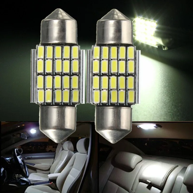 30 мм 120LM 2,3 Вт 20SMD белый 6000 К гирлянда Авто светодио дный Карта купол Интерьер лампочки DC12V Лампы для чтения