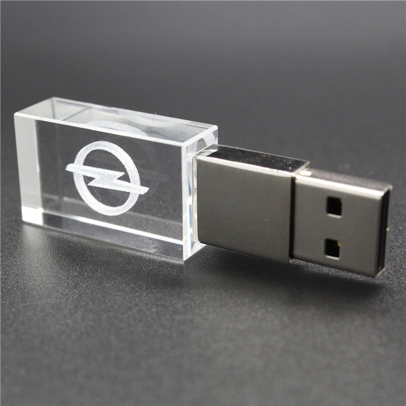 Usb2.0 металлический кристалл ключ для автомобиля Opel Модель USB флэш-накопитель 4 ГБ 8 ГБ 16 ГБ 32 ГБ драгоценный камень ручка привода специальный подарок