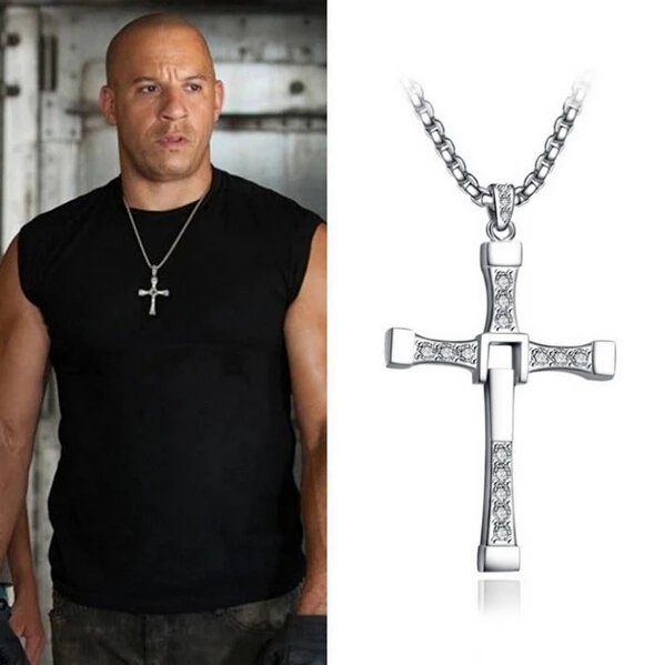 Новинка 2015 мужское ожерелье с подвеской в стиле Форсаж серебряным покрытием