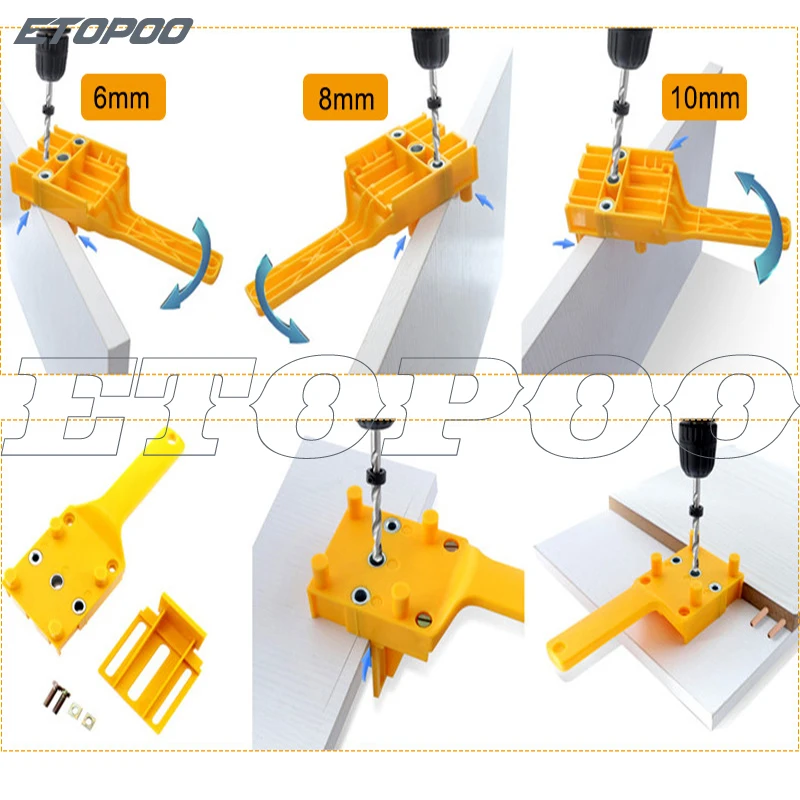 Дюбель для деревообработки джиг 6 8 10 мм сверлильный Калибр направляющий металлический рукав ручной деревянный дюбель Отверстие Сверло Плотницкие Инструменты