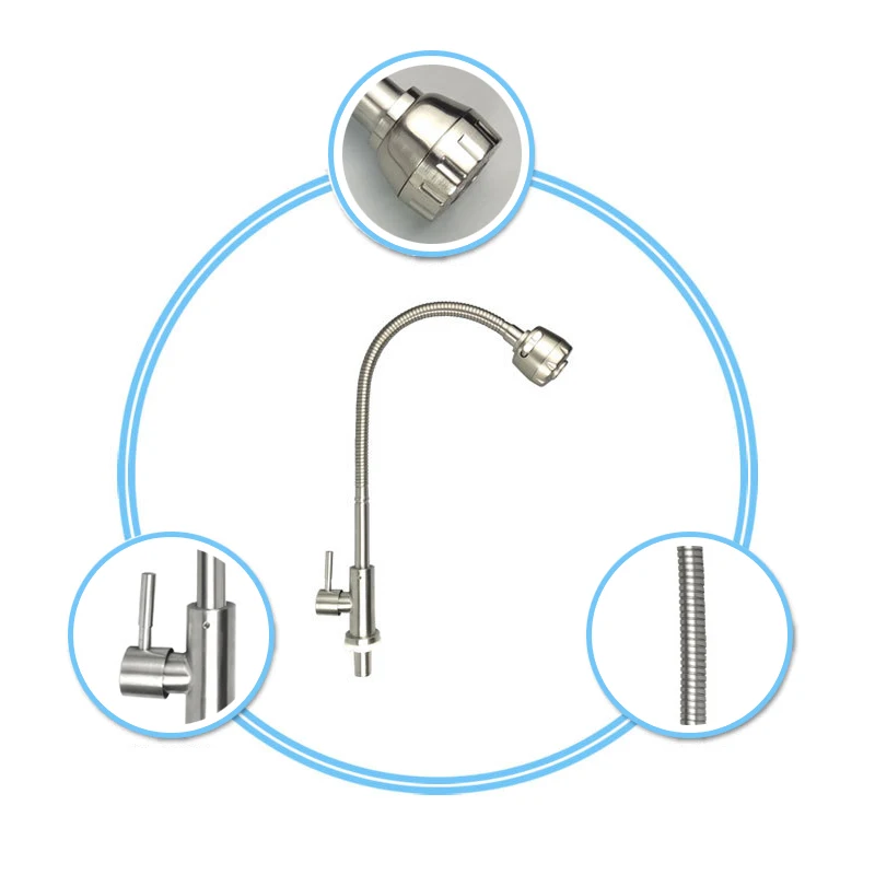 Гибкий Смеситель для раковины из нержавеющей стали с поворотом на 360