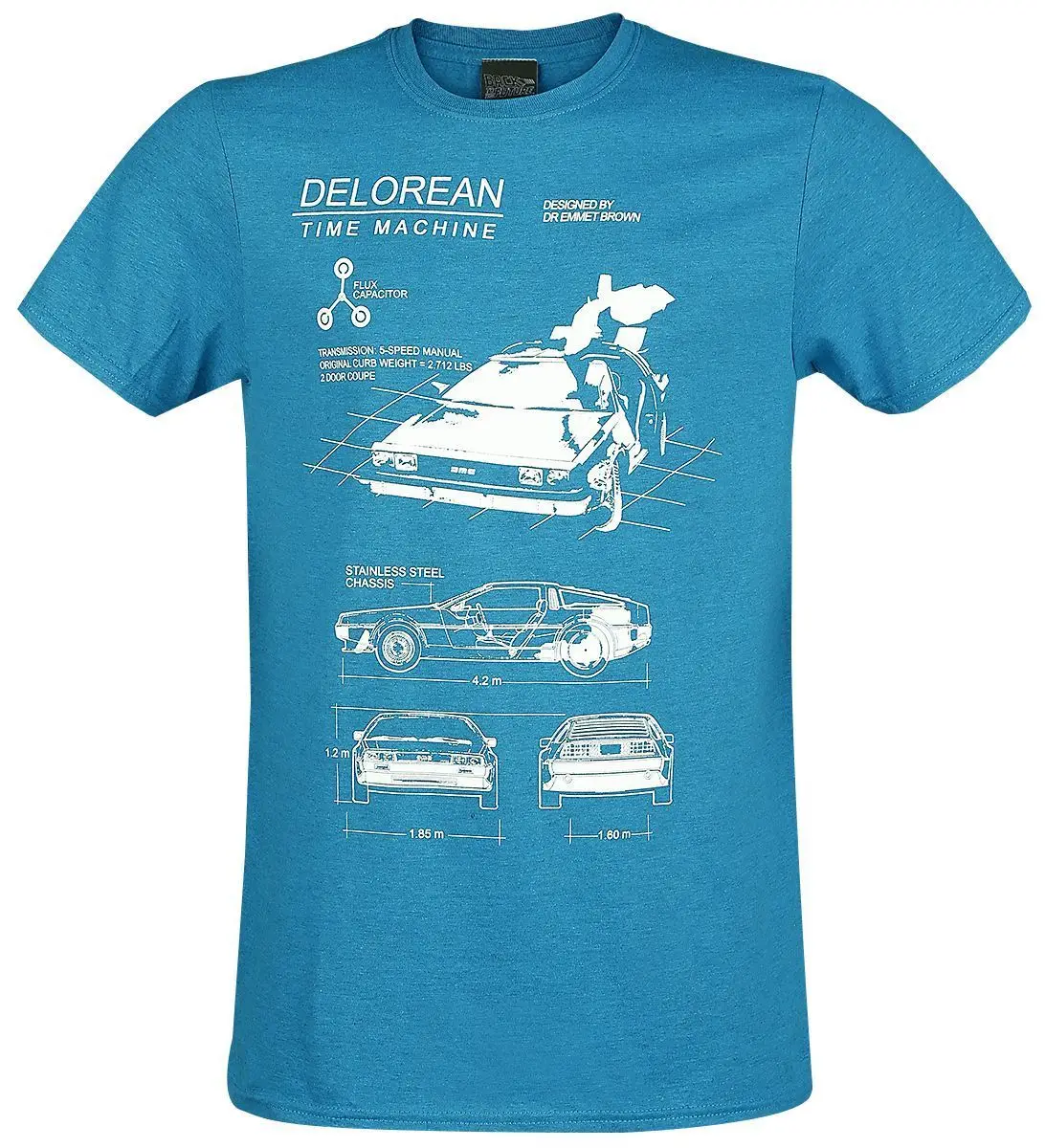 Назад в будущее Delorean Time Machine футболка mottled Синие Новые футболки Забавные топы