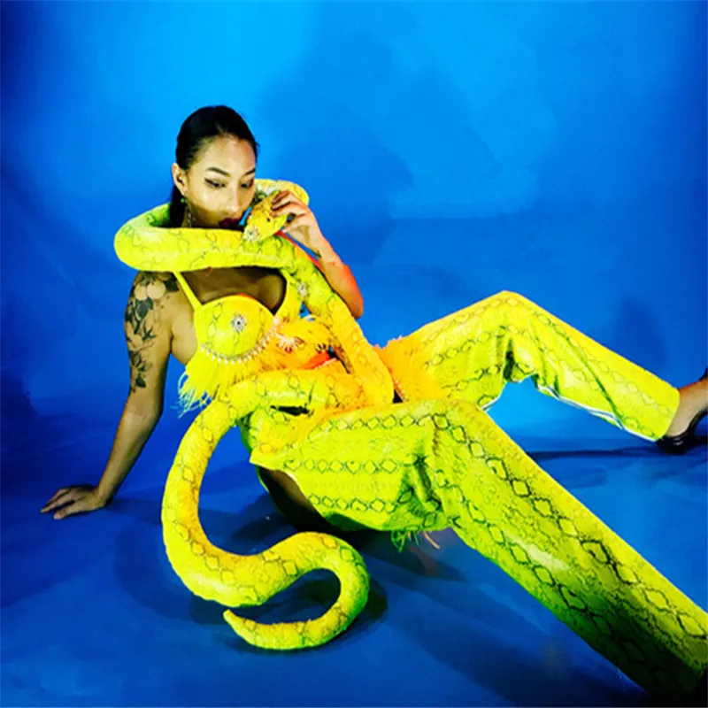 Женское боди для бальных танцев K62 светящееся зеленое сценические модели одежда