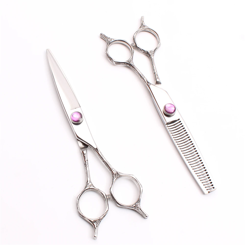 

6 inch Japan 440C Professional Human Hair Scissors Hairdressing Barber Cutting Shears Thinning Scissors Salon Styling Tool