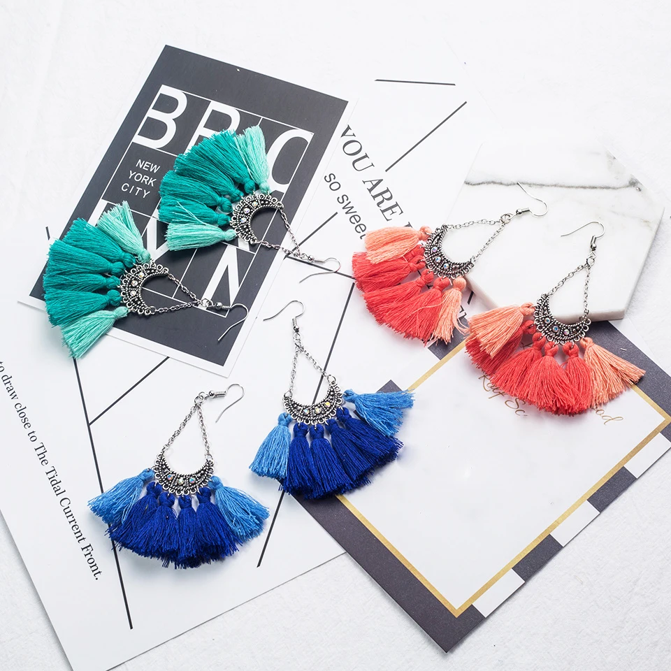 Женские Висячие серьги VIVILADY серьги-подвески ручной работы в богемном стиле