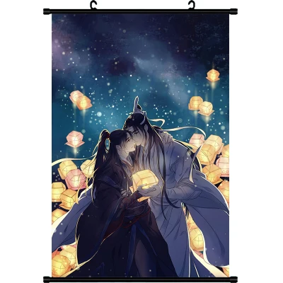 3 Grandmaster of Demonic Cultivation Wei Wuxian Lan Wangji обои плакат настенный свиток висячая живопись Косплей украшение подарок - Цвет: 3