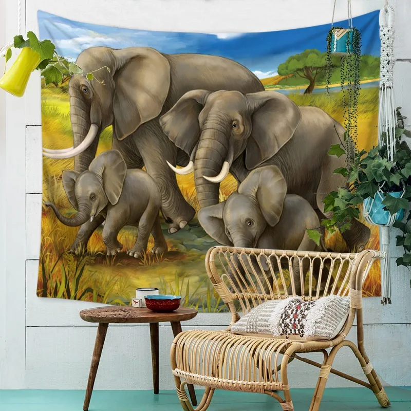 Индийский стиль коврик для йоги рисунок слона настенный гобелен богемный принт