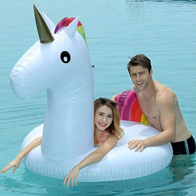 

Large Adult Cartoon Water Inflatable Swimming Ring Seat Unicorn Swimming Ring Mount Kids Swimming Floats Baby Swim Float