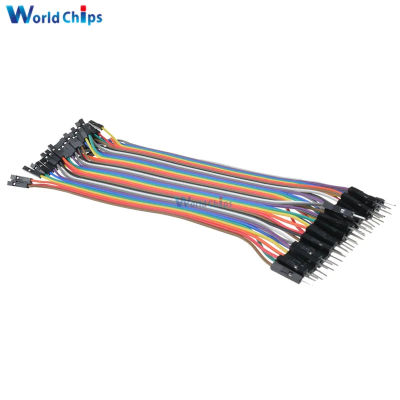Кабель Dupont 40 шт. в ряд 20 см 2 54 мм 1pin 1p перемычка Папа мама для arduino|jumper wire|jumper arduinocable