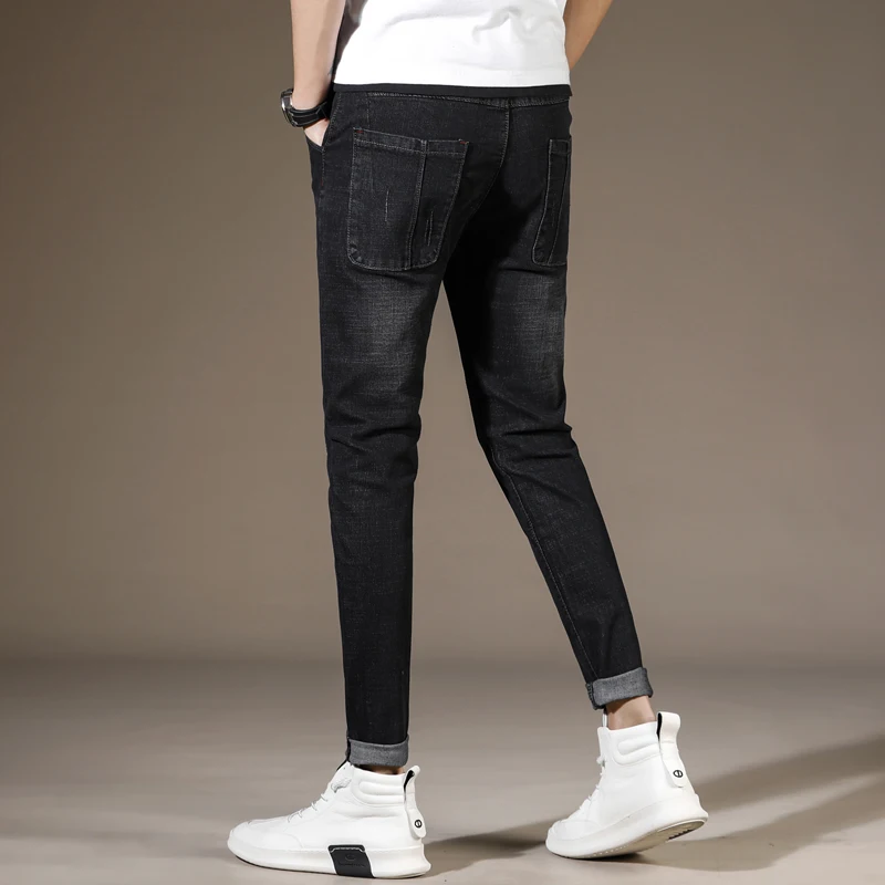 Лето 2019 новые черные джинсы бренд хип хоп modis брюки уличная мужские байкерские