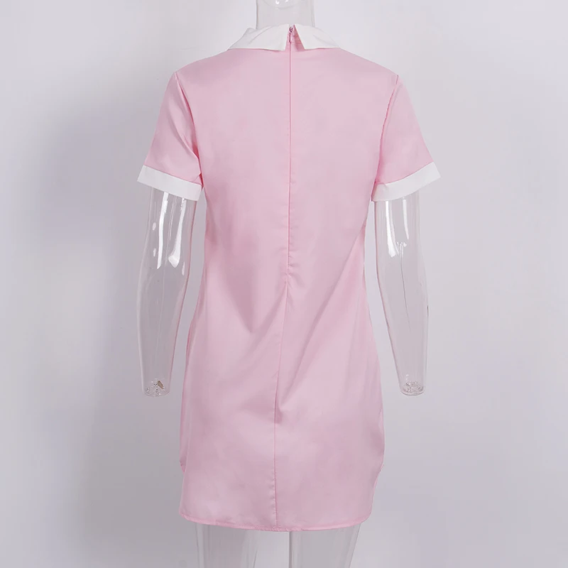 Сексуальное женское летнее платье повседневное однотонное офисное с коротким