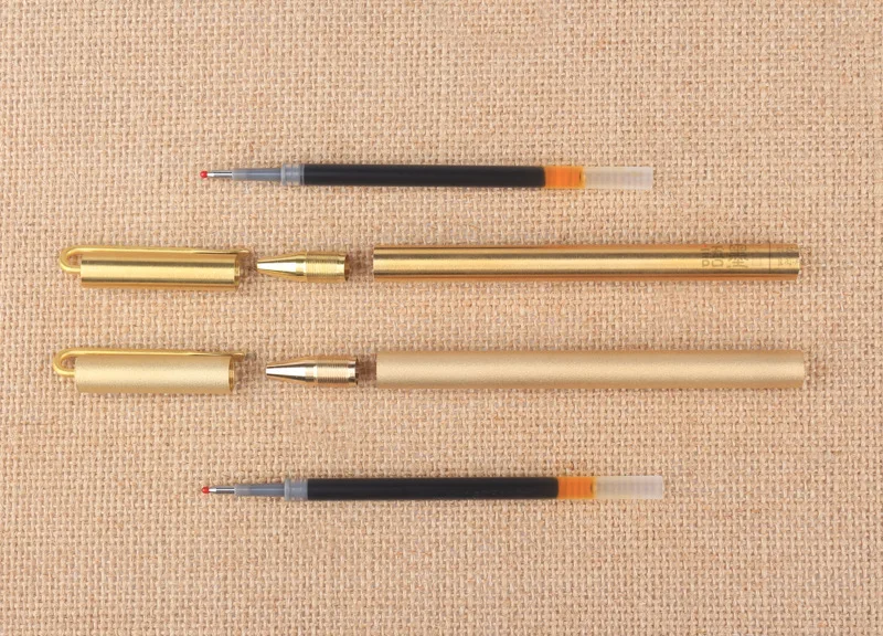 DIY ручка для рисования из латуни, винтажная ручка из чистой меди, металлическая ручка для подписи, матовые ручной работы, медная ручка BD045