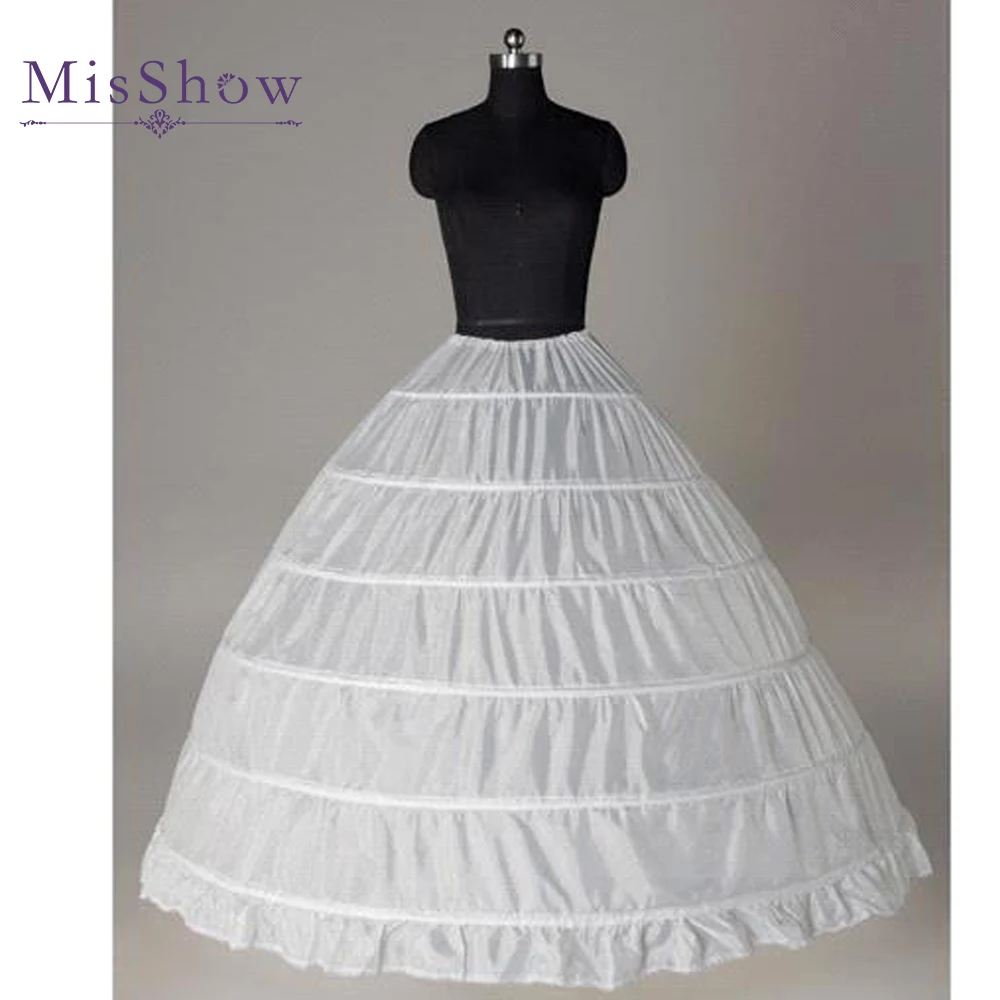 Бесплатная доставка недорогие белые черные Подъюбники с 6 ободками для