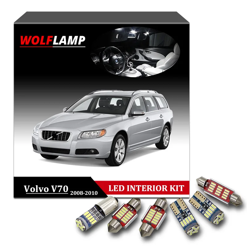 Wolflamp 11 шт. белый комплект Canbus светодиодный внутренний автомобильный светильник