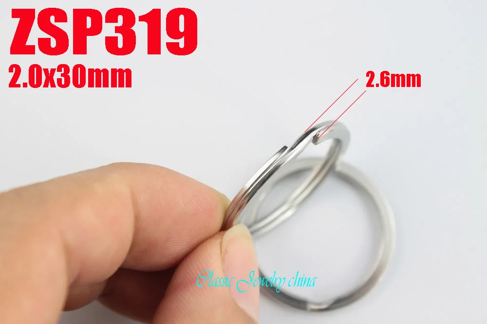 2000 шт. 30 мм кольцо для ключей из нержавеющей стали цепочка ювелирные изделия