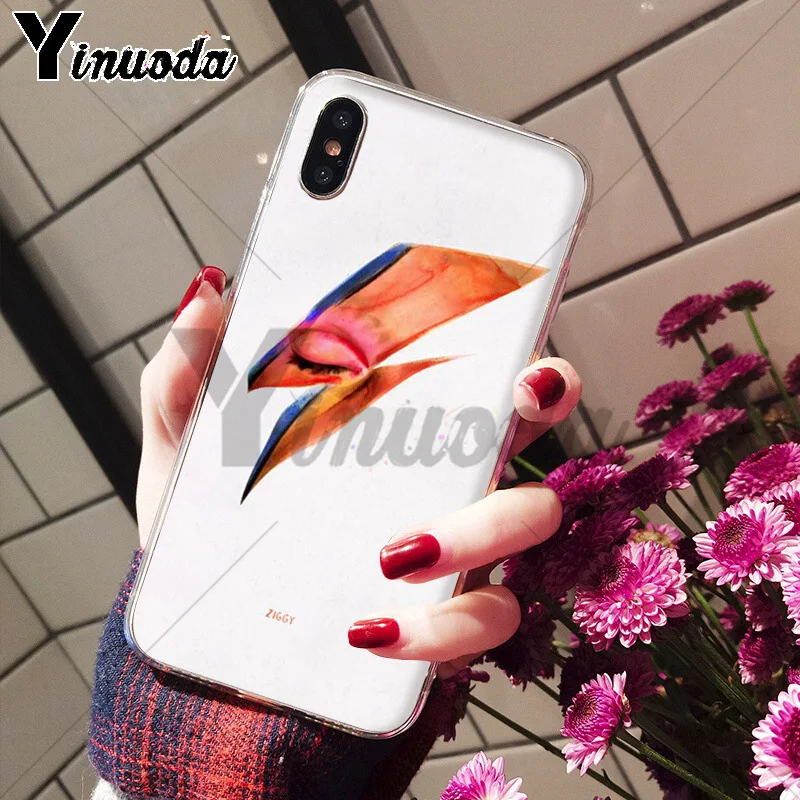 Yinuoda David Bowie Мягкий ТПУ силиконовый чехол для телефона аксессуары Apple iPhone 8 7 6 6S Plus X