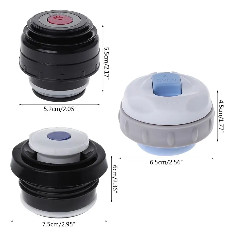 5.2-7.5cm Vacuum Flask Lid Thermos Cover Portable Universal Travel Mug Accessories
