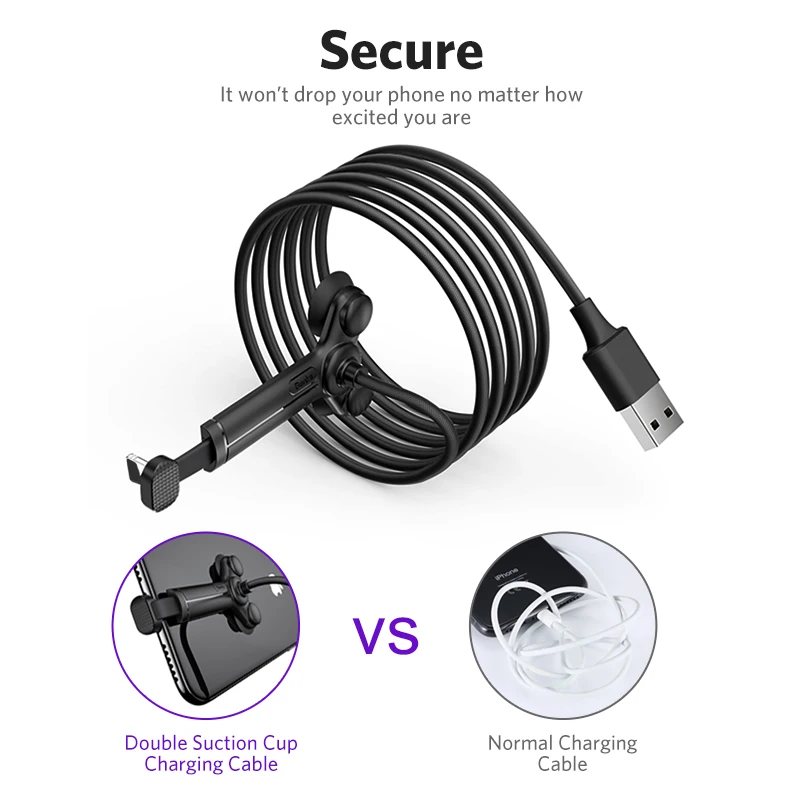 Benks двойной присоске USB Кабель зарядного устройства для передачи данных 2A Быстрый