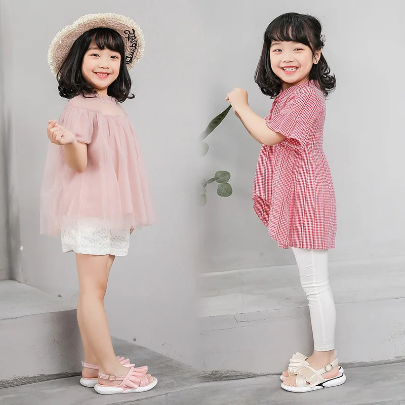 Детская обувь новые летние модные детские дышащие колготки с милыми кружевами