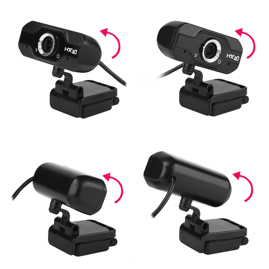 

Computer Webcam 720P/1080P 360 Degree Rotation Sound-absorbing Microphone Video Conference Camera