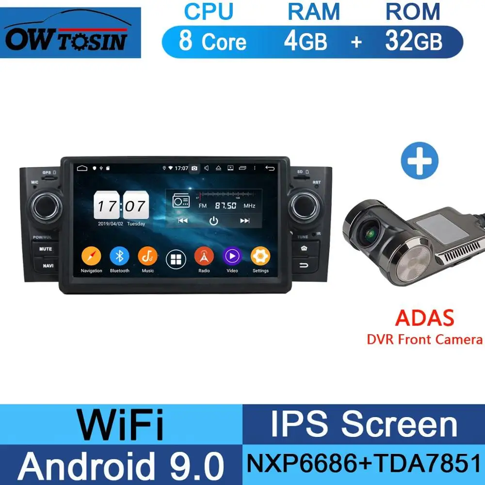 32G Adas Camera " ips 8 Core 4G Оперативная память+ 64G Встроенная память Android 9,0 автомобиль dvd-радио GPS для Fiat Linea 2007 2008 2009 2000 2010 2011 2012 2013 DSP CarPlay - Цвет: 32G Adas Camera