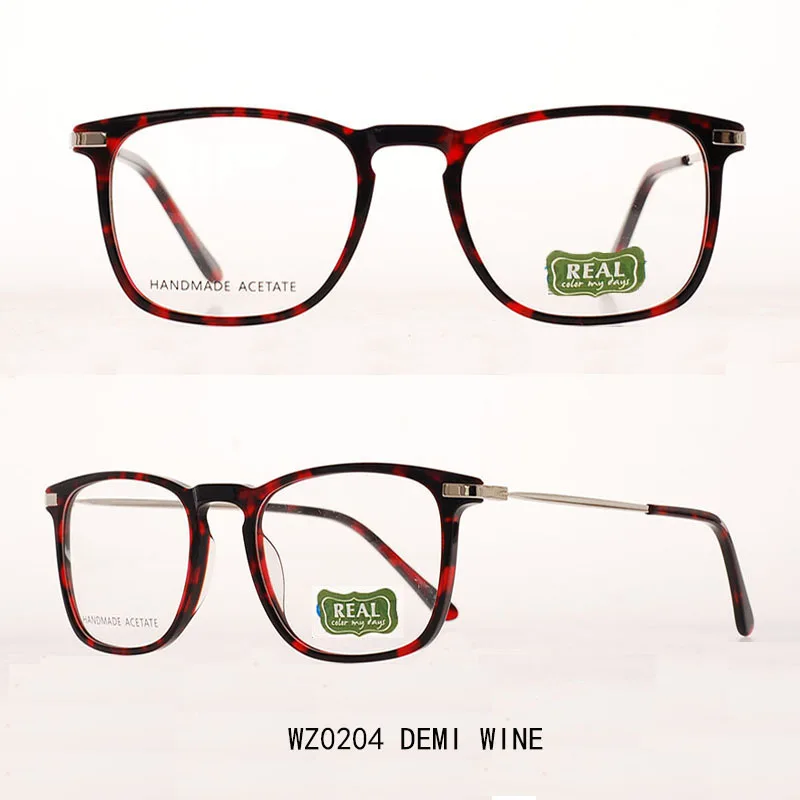 New acetate optical frame handmade men women prescription rectangle eyeglasses accessories transparent WZ0204 | Аксессуары для