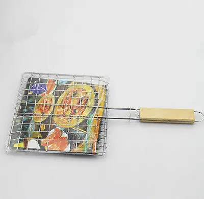 Сетка для барбекю гриль кемпинга зажим папка гриля корзина жаркого инструмент