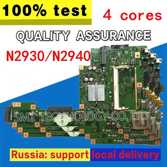 4 ядра N2930/N2940 X553MA материнская плата REV2.0 для ASUS A553M X503M F503M материнская плата для ноутбука X553MA материнская плата Тест ОК