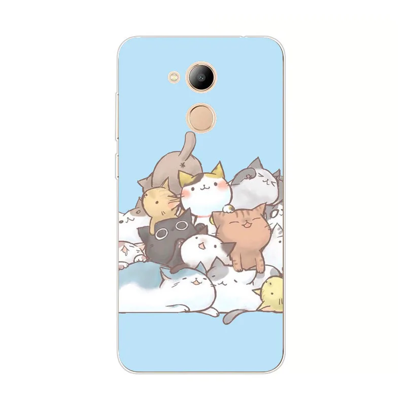 Huawei Honor 6C Pro Case кремния собак и кошек мультфильм живопись ТПУ Мягкая задняя крышка