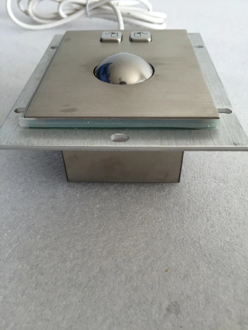 Металлическая трекбол из нержавеющей стали Trackball PC металлическая мышь, прочный панельный кронштейн 38 мм металлический трекербол промышленное указывающее устройство