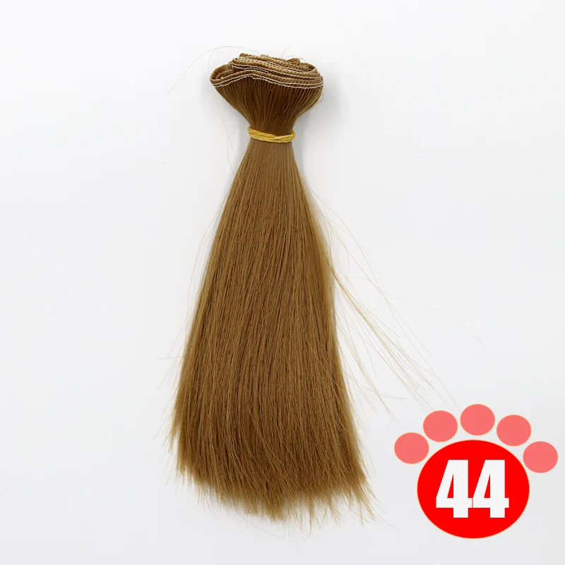 colour 44 Msiredoll bjd парик 15*100 см или 20*100 см или 25*100 см волосы куклы для 1/3 1/4 1/6 кукла с прямыми волосами bjd парик diy - Цвет: colour 44