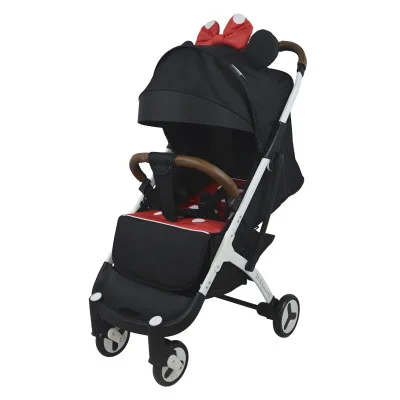 YOYAPLUS3 Детские коляски цвет 5,8 Кг складывающаяся легкая коляска bebe прогулочная коляска для новорожденных прогулочная коляска 11 Бесплатный подарок - Цвет: White frame Minnie