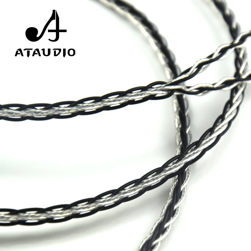 Посеребренный стерео кабель ATAUDIO 3 5 мм на 2 RCA Hi end TRS два кабеля|rca cable|3.5mm stereo2 rca cable |