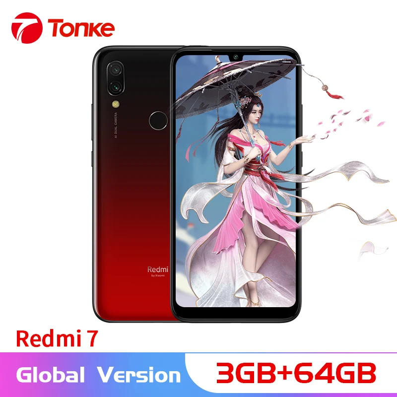 Глобальная версия Xiaomi Redmi 7 3 ГБ ОЗУ 64 Гб ПЗУ мобильный телефон Snapdragon 632