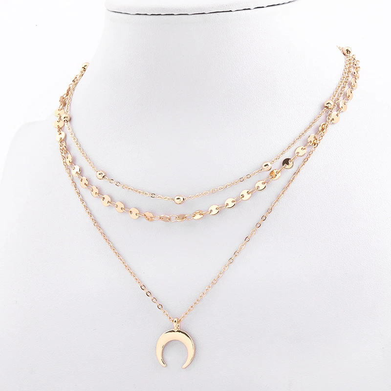 Женский чокер с кулоном в виде полумесяца винтажное ожерелье из смолы форме рога