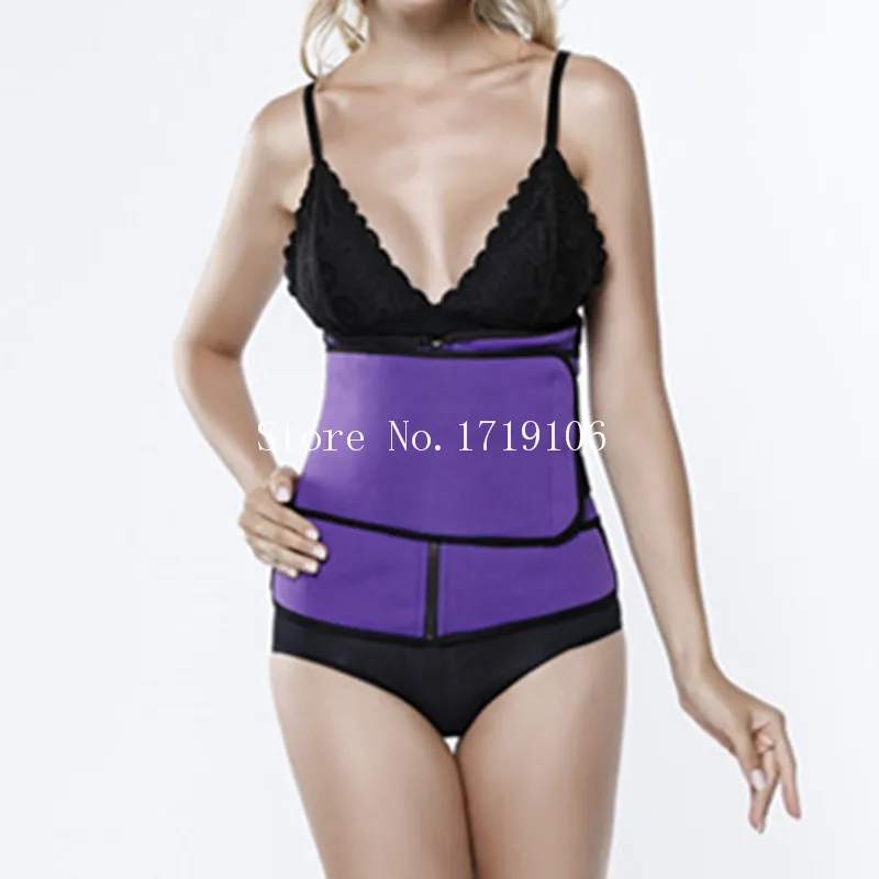 Waist trainer belt faja corset high waist tummy control shaper slim under wear women body shaper waist cincher corset underwear - Цвет: purple