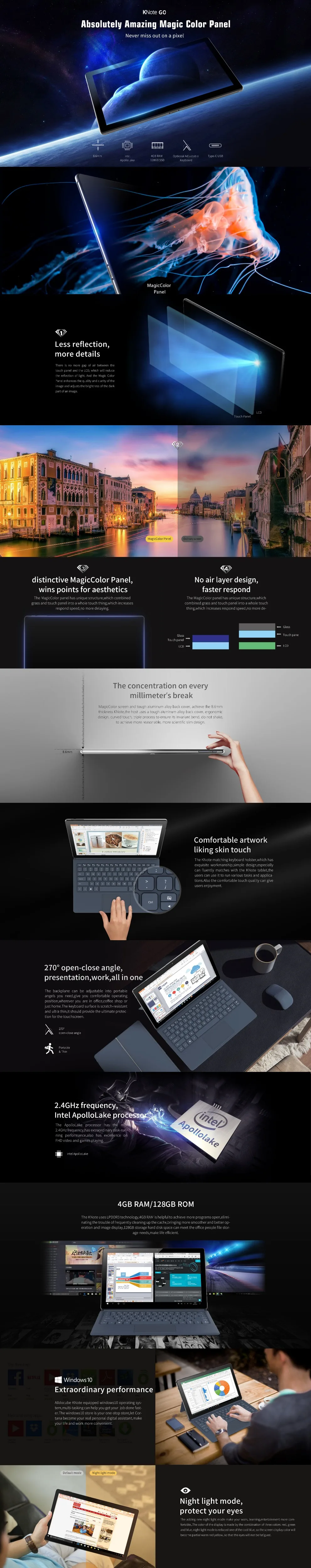 Intel N3350 Dual Core 11,6 ветвью Alldocube и бант Go 2 в 1 Tablet PC 4G Оперативная память 64G/128G SSD WIN10 5.0MP Камера BT 2,4 ГГц частота Тип-C