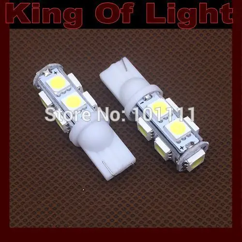 10 шт. Автомобильные светодиодные лампы 9smd T10 194 W5W 9 LED s smd 5050 | Автомобили и