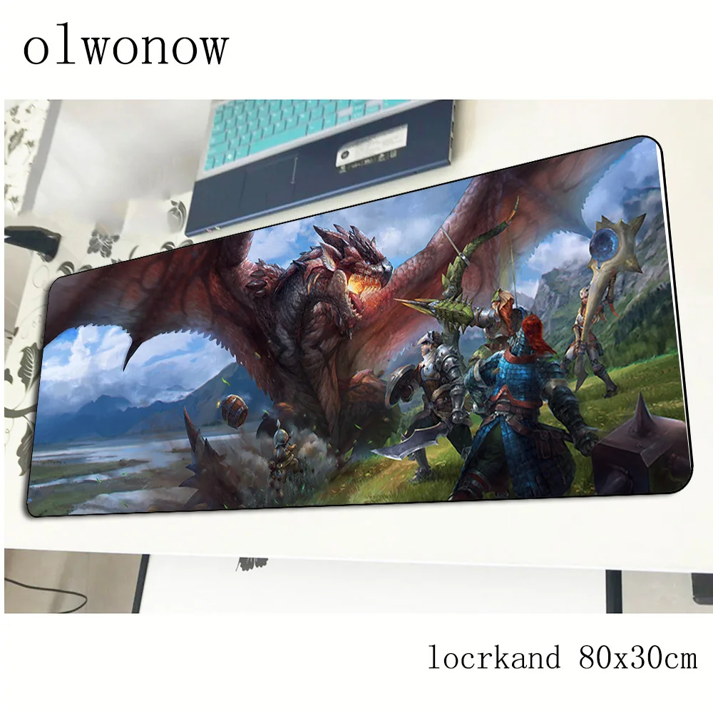 Коврик для мыши Monster Hunter игровой коврик с заблокированными краями 80x30 см большой