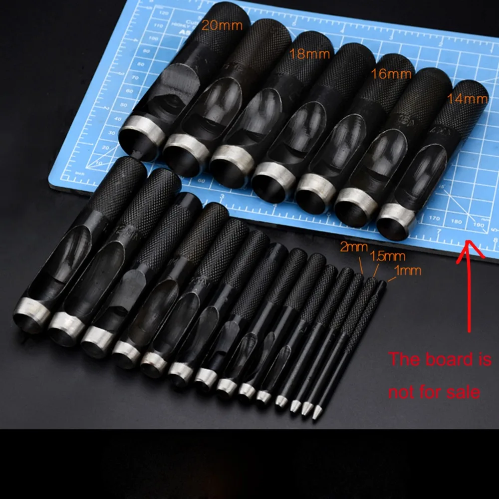 Для пробивки отверстий в коже дырокол Круглый стальной для кожаного ремесла 1 мм