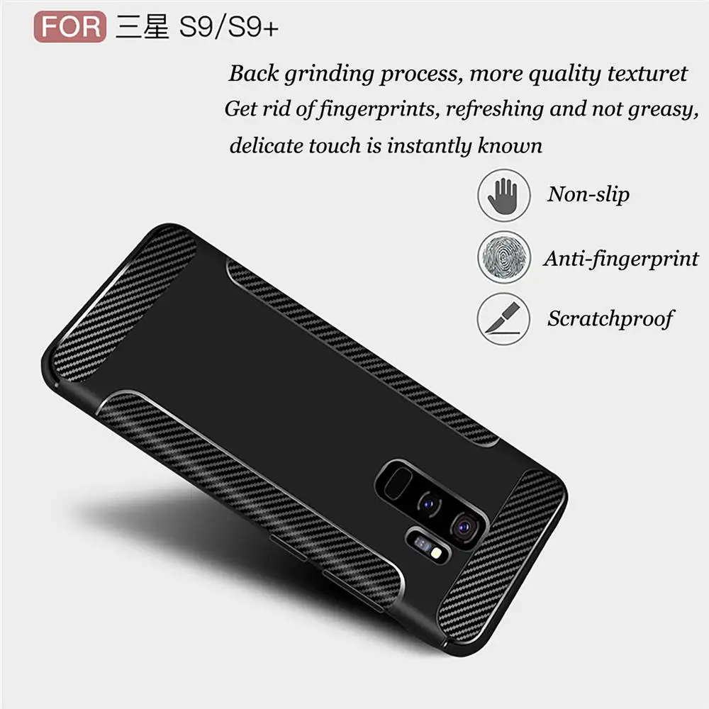 Матовые чехлы для SAMSUNG Galaxy S9 плюс SM-G965F + карбоновый чехол S9Plus 128 ГБ 256 Мягкие