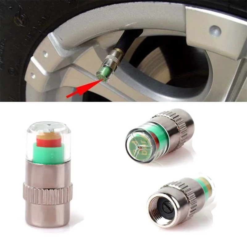 Sikeo 4 шт. автомобильный Стайлинг 2.4bar 36PSI диск для балансировки шин клапан давления