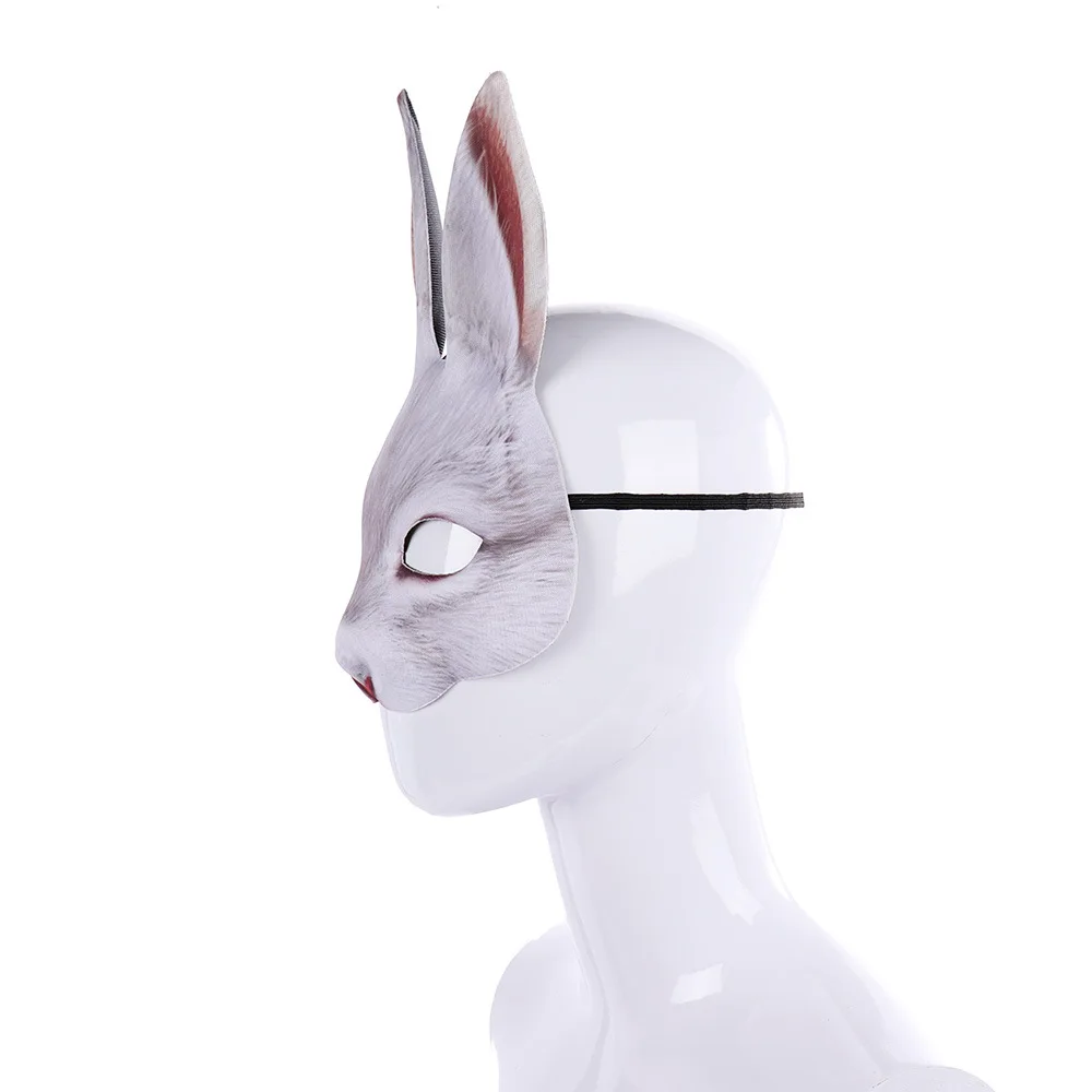 April Fools' Day Accessories Cospaly Rabbit Masks Realistic Masker Mascaras Animales Prop Halloween Mask Unisex Carnival | Дом и сад