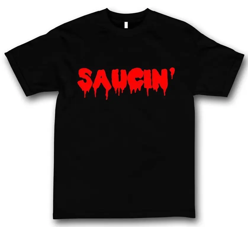 Белая футболка IVERSON грипп SNEAKER TEE BREDS NEW черный с красным|Мужские футболки| |