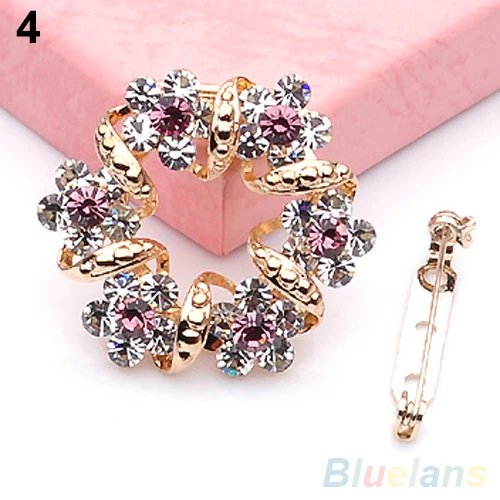 Модная Корейская брошь ювелирные изделия роскошная на шарф гирлянда со стразами