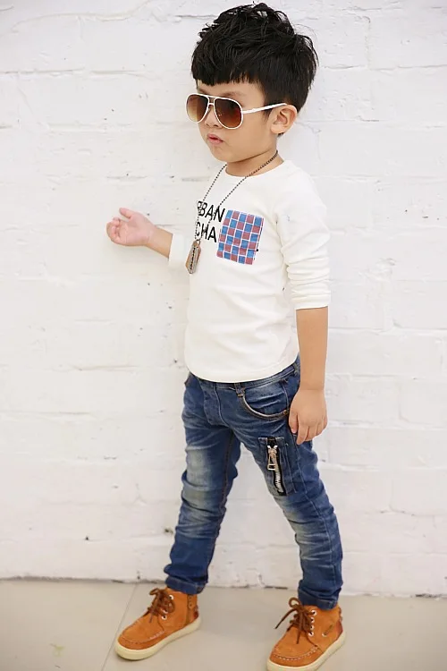 Лидер продаж 2015 года весенне-Осенняя детская одежда джинсы для маленьких