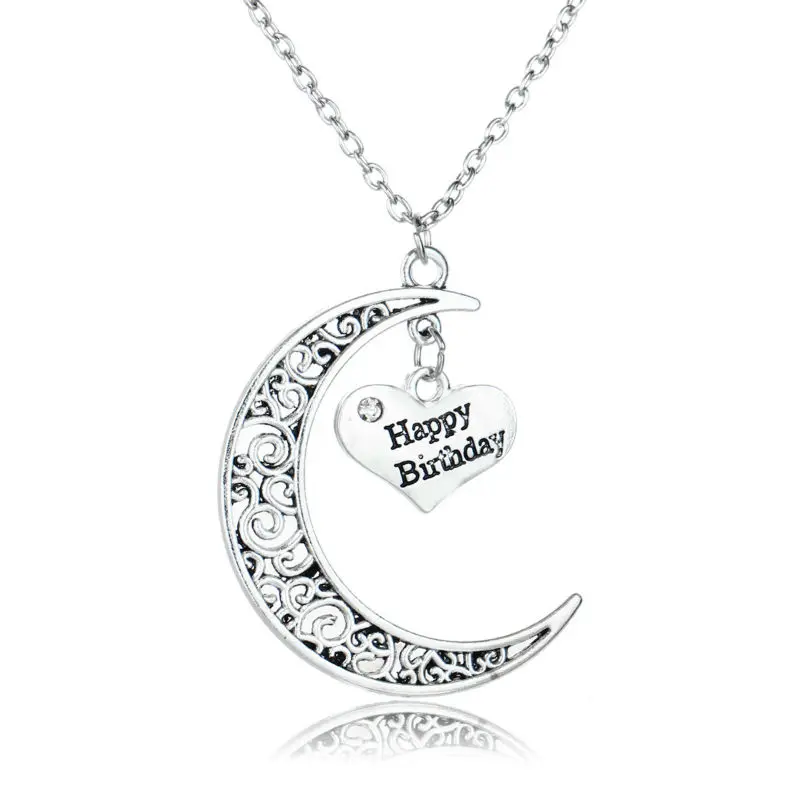 Винтажное ожерелье с кулоном в ретро стиле мама папа нана луна Sis женщины мужчины