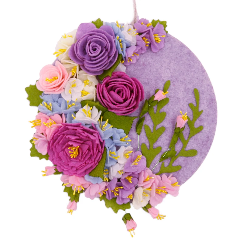 8 видов стилей набор из войлока серии Flower DIY Швейные Цветы орнамент ручные